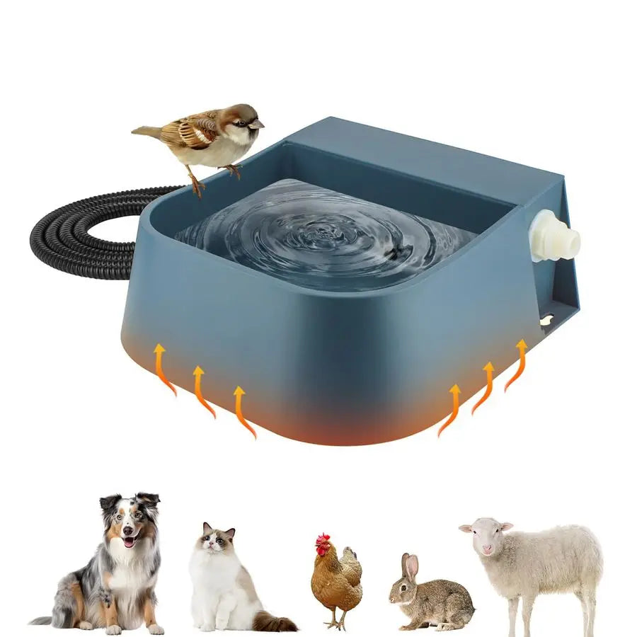 Automatic Water Dispenser for Dogs with Heater, Outdoor and Indoor, 2L Heated Water