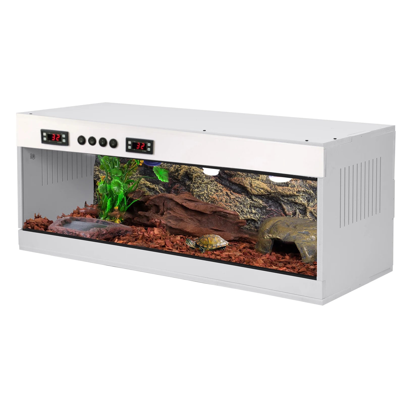 Reptile Enclosure Lizard Terrarium Tempered Glass Amphibians Enclosure for All Types