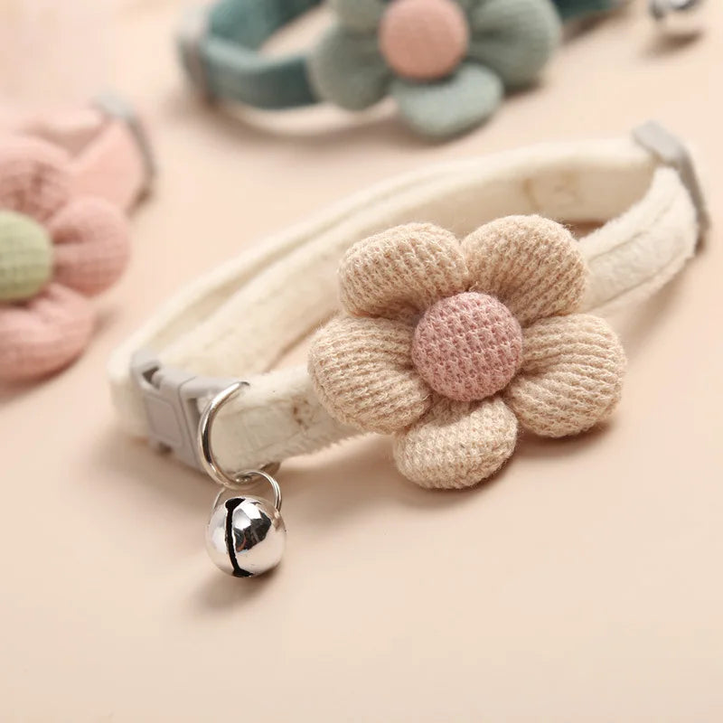1Pc Cat Collar with Cute Flower  Adjustable Buckle Cat Collar