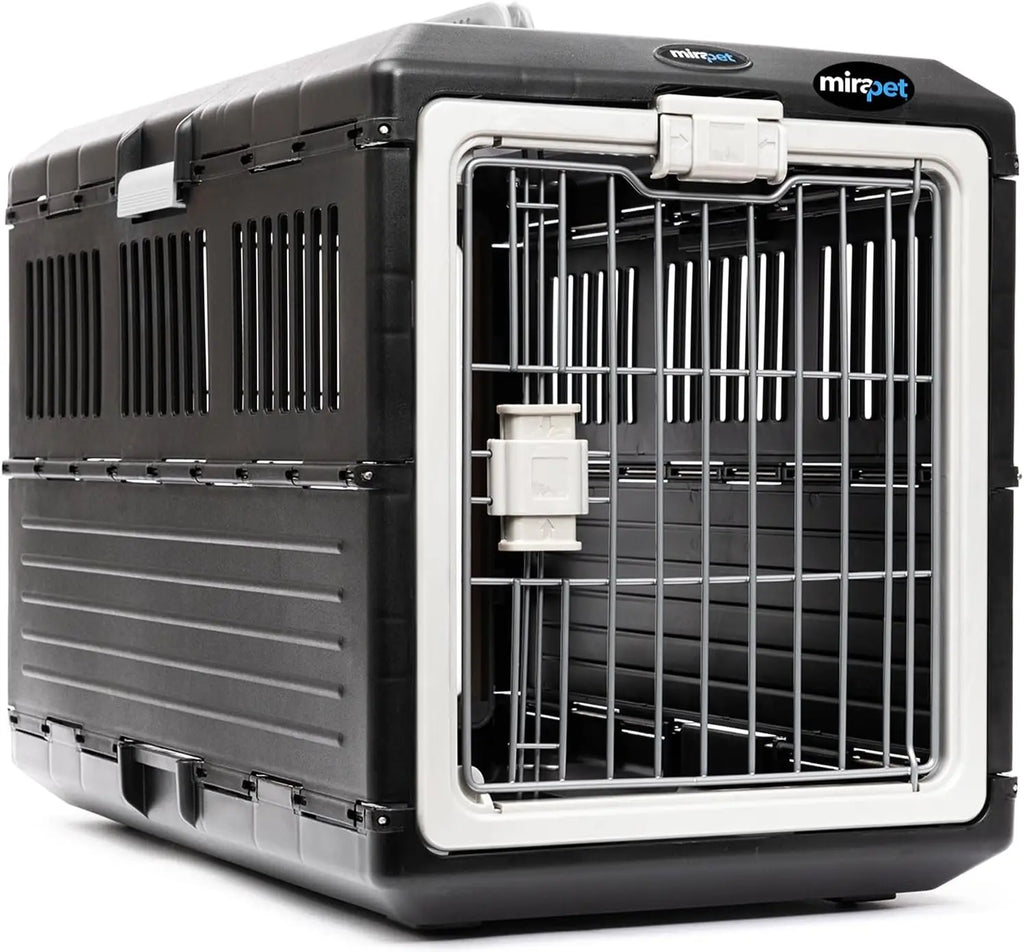 26" Collapsible Pet Carrier for Medium Cats & Dogs 360 Ventilation & Hard Plastic Walls