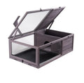 VEVOR Tortoise Habitat Wooden Tortoise House Indoor & Outdoor 2-Room 38x24x13in