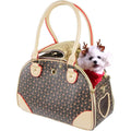 Fashion Dog Carrier PU Leather Dog Handbag Dog Purse Cat Tote Bag