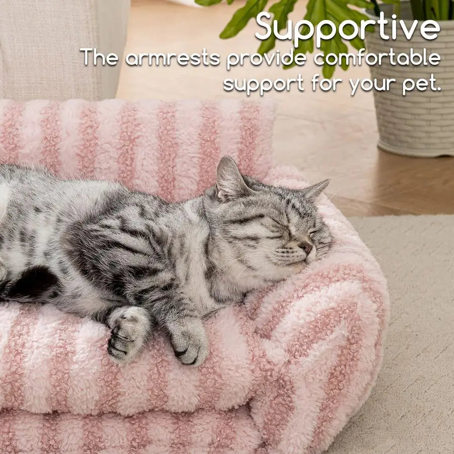 Fluffy Plush Soft Pet Couch Orthopedic Sofa Nest Beds for Small Cats and Dogs