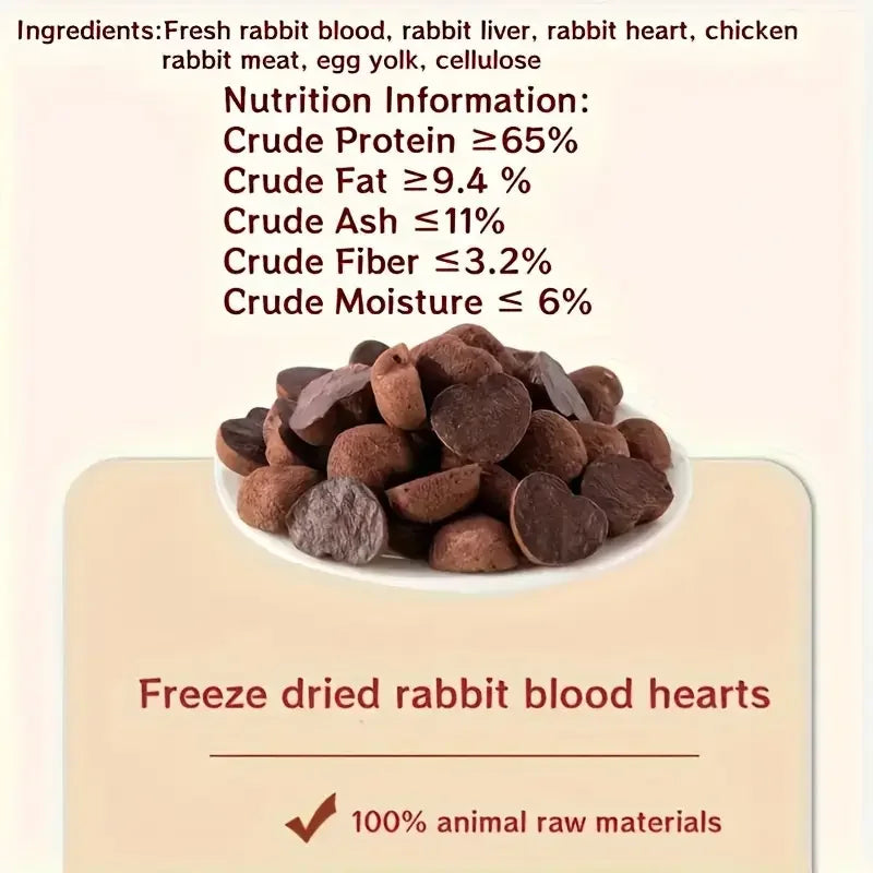 Freeze-Dried Cat Treats, For Dogs/Cats, Iron-Rich High Protein