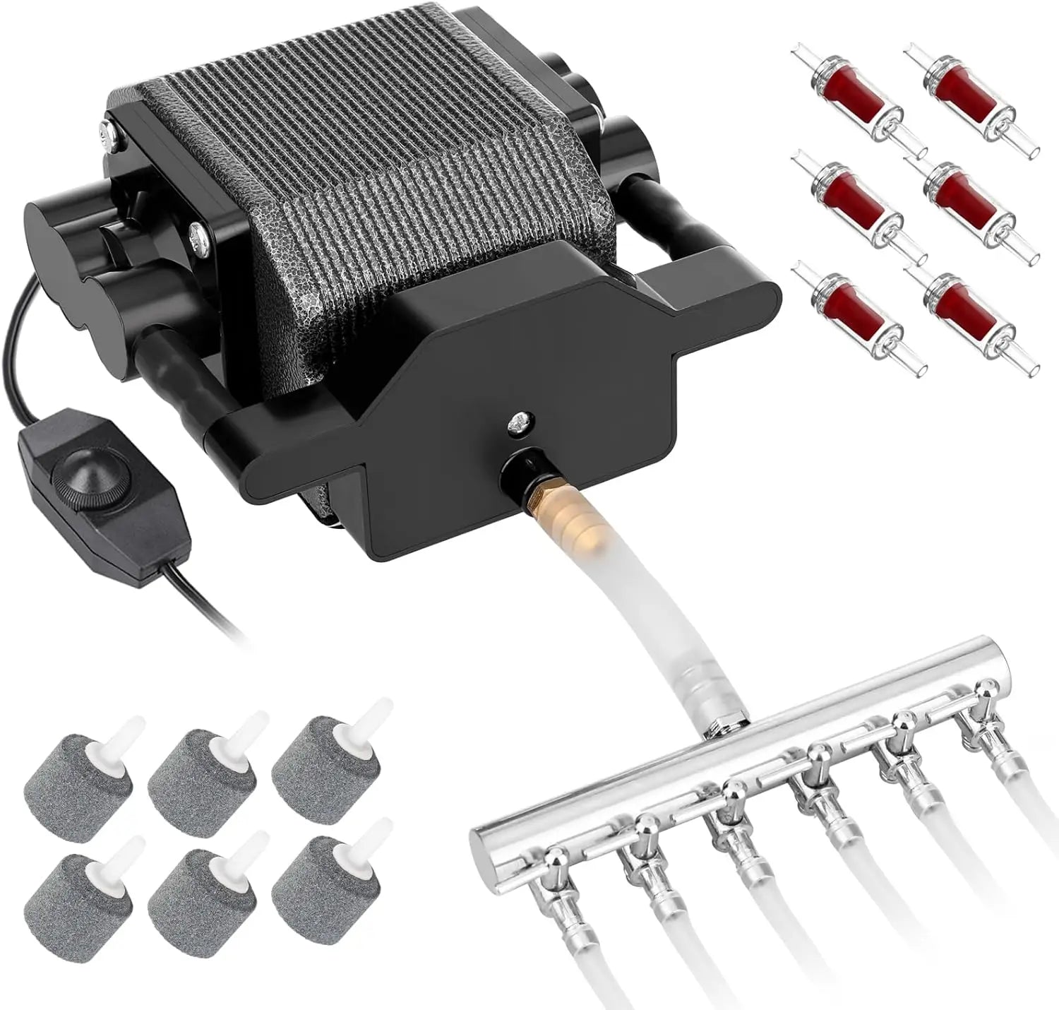 Quiet Fish Tank Air Pump, High Pressure Aquarium Aerator for Ponds and Hydroponics