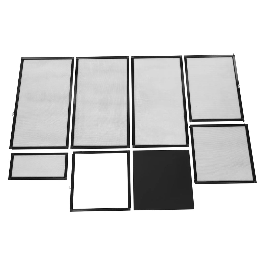 Micro Habitat Terrarium Enclosure, Freestanding Reptile Feeding Box, (Black)