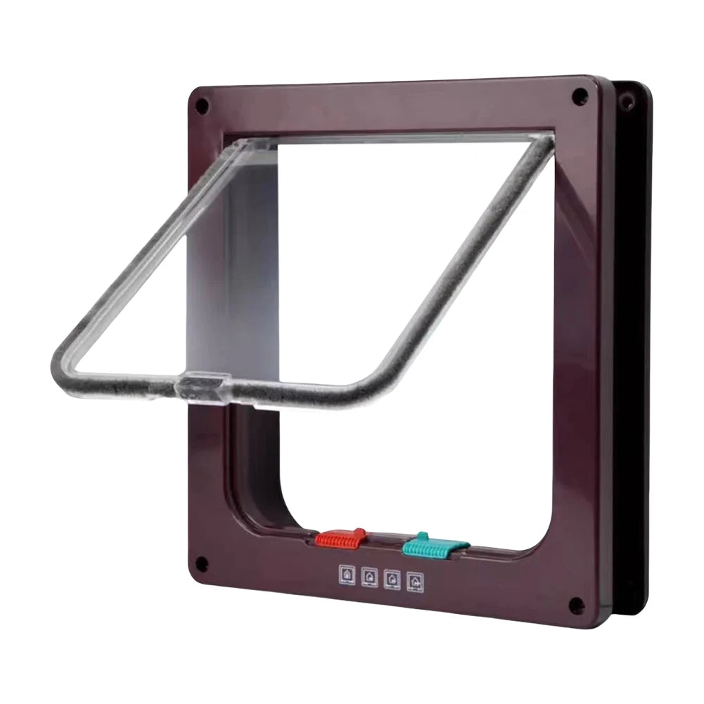 Cat Flap Door with 4 Way Security Lock In & out Pet Door Dog/Cat For Sliding Door