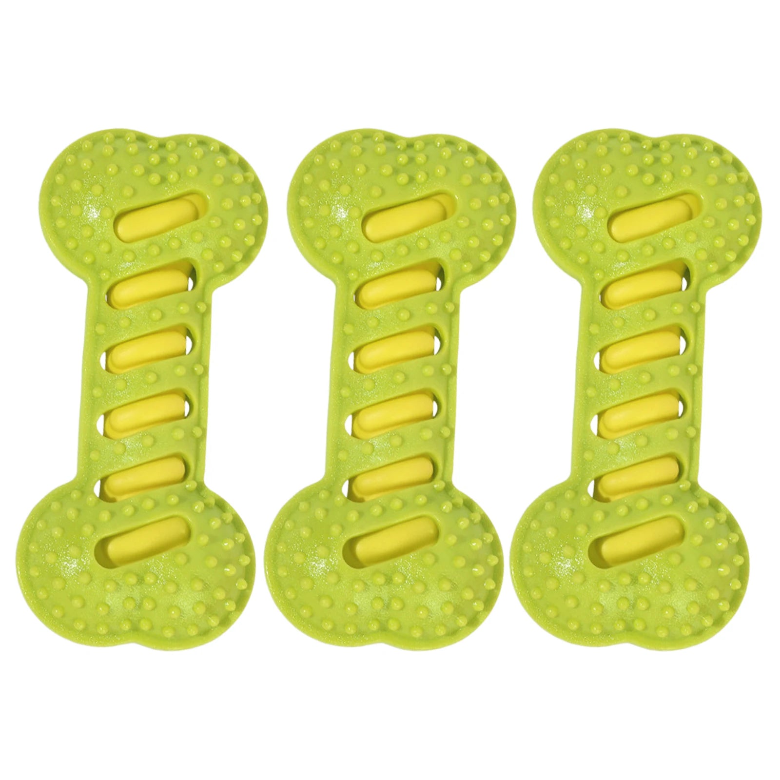 3Pcs Teeth Cleaning Molar Stick Squeaky Bones Interactive Massage Toothbrush