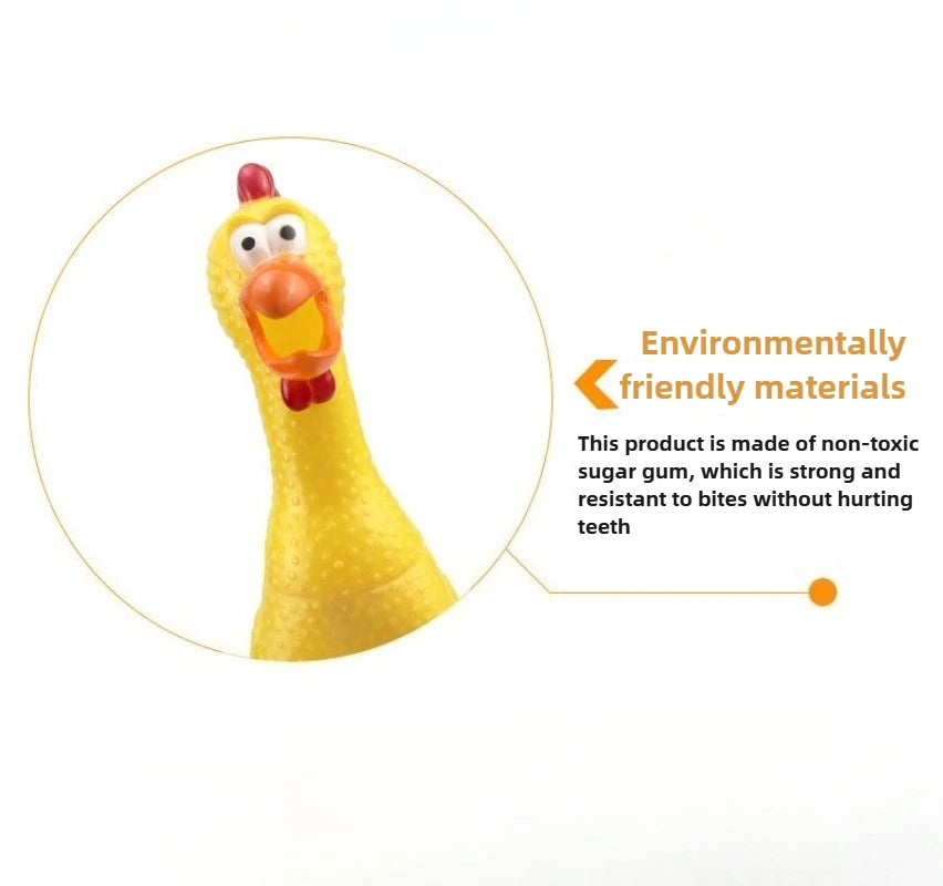 Squeaky Screaming Chicken Pet Toy Funny Molar Chew