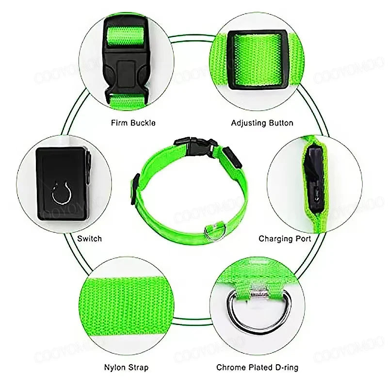 3 Modes Dog Luminous Charge Collar Loss Prevention Collar/Pet Accessories