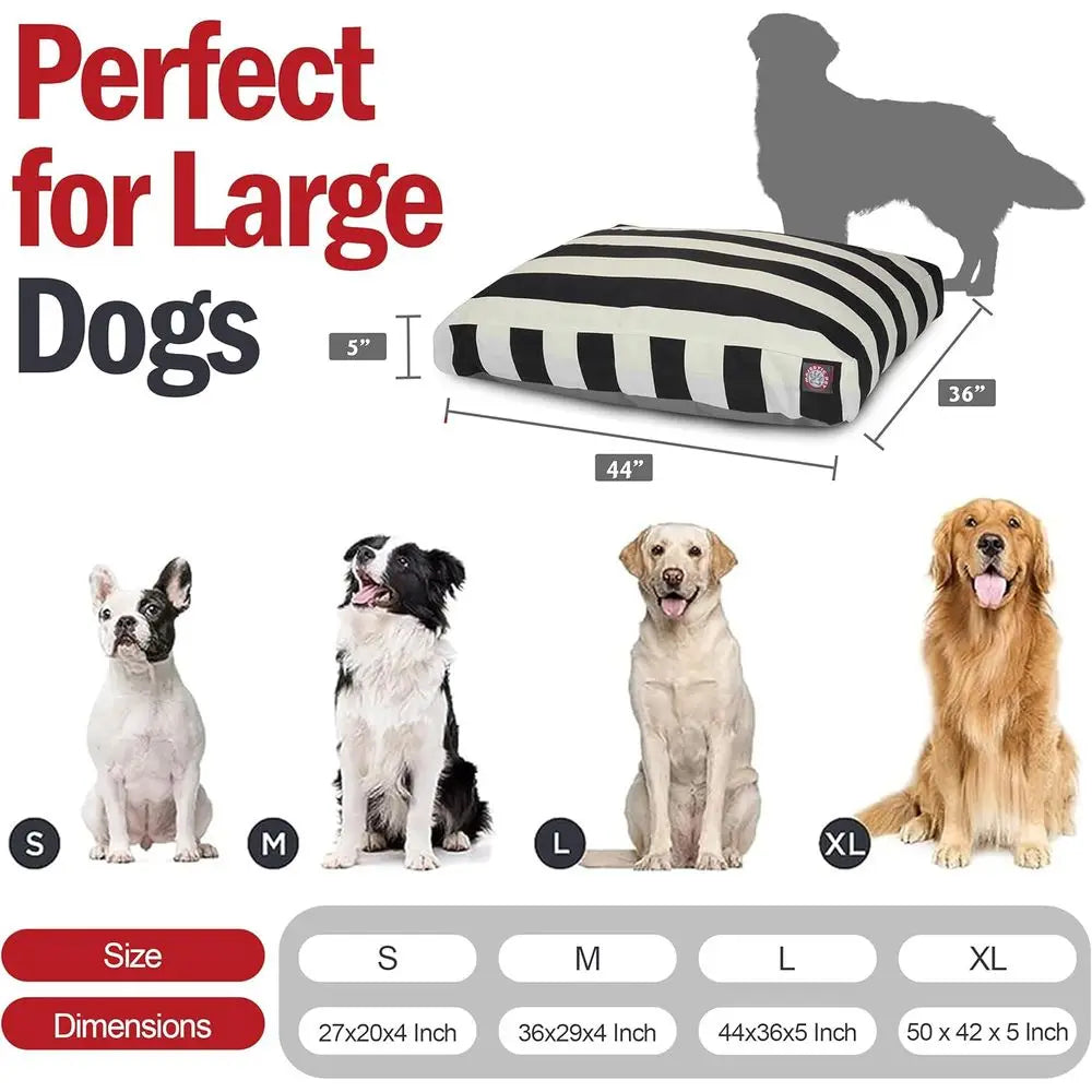 Large Orthopedic Memory Foam Dog Bed with Removable Cover, Senior Dog Comfort, Rectangular