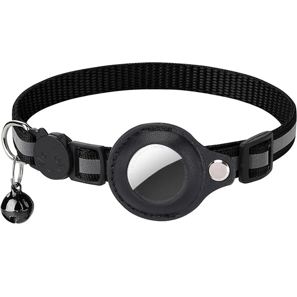 Apple AirTag Pet Collar, Reflective Kitten Collar, Safety Buckle, GPS Tracker Holder, Adjustable