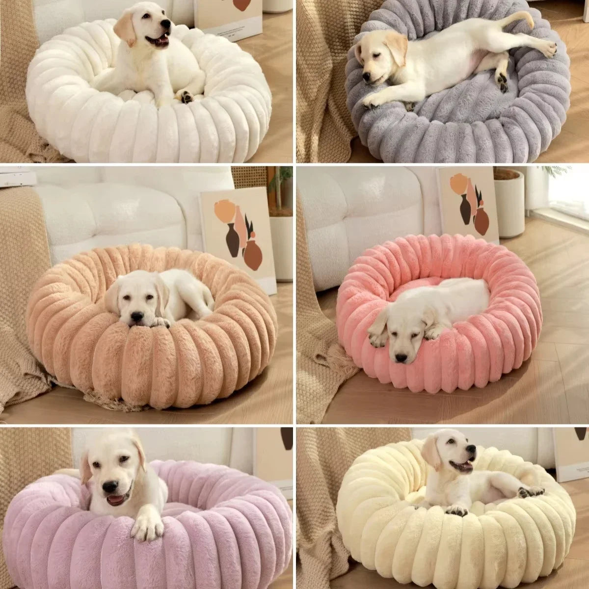 Round Pet Bed for Dog Bed Super Soft Cat/Dog Bed Winter Warm Sleeping