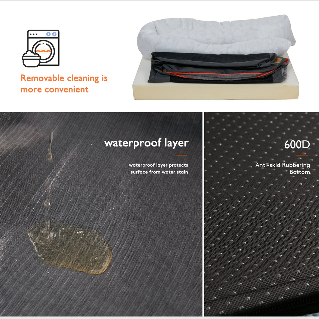 Large Dog Bed Soft Comfortable Anti Allergy Warm Fleece Removable Washable Cover