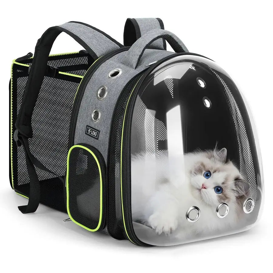 Cat Bubble Backpack Carrier Expandable Large Space  For Cats & Small Dog up to 18lbs