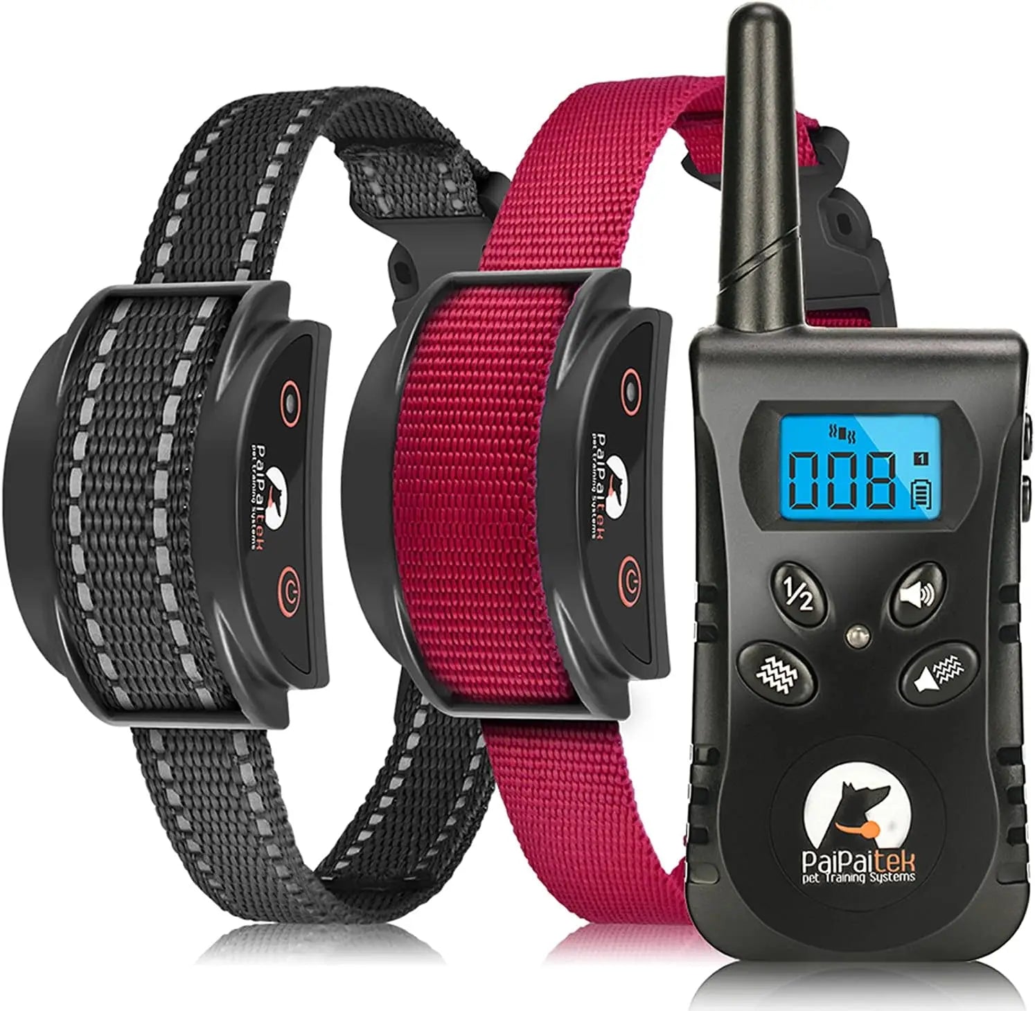 No Shock Dog Training Collar with Remote,1600ft Rechargeable Vibration Collar, Waterproof