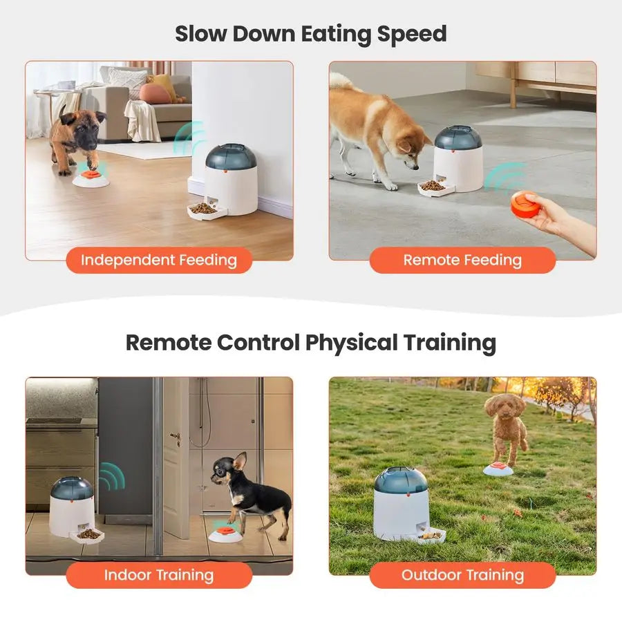 Dog Puzzle Feeder Toy, Interactive IQ Training, Electronic Treat Dispenser, Automatic Rechargeable with Remote