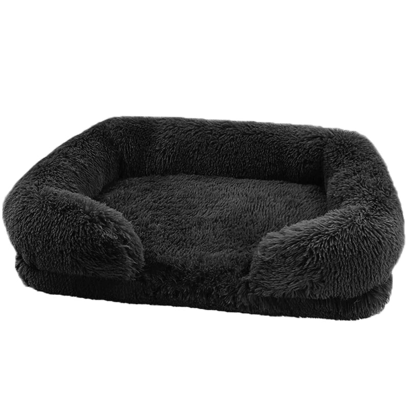 Thick orthopedic bed for large dogs - sponge, easy to remove and wash plush cover