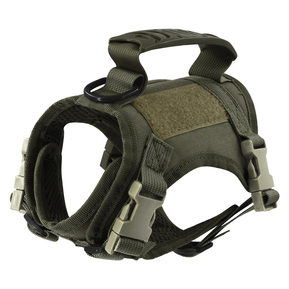 Tactical Puppy Harness Leash For Small Dogs/Cats, Adjustable Kitten Vest, For Military Service Dog Working