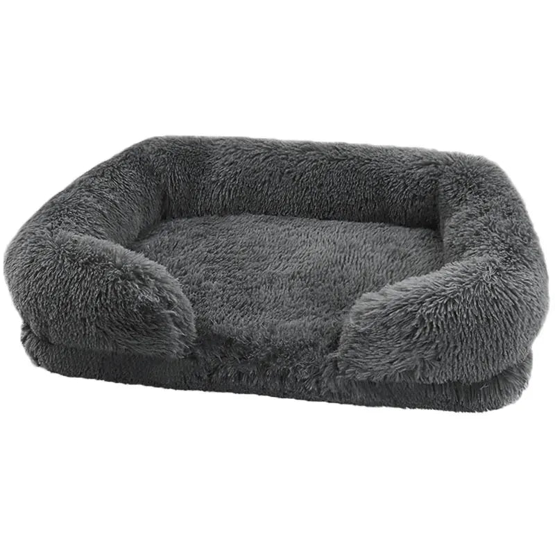 Thick orthopedic bed for large dogs - sponge, easy to remove and wash plush cover