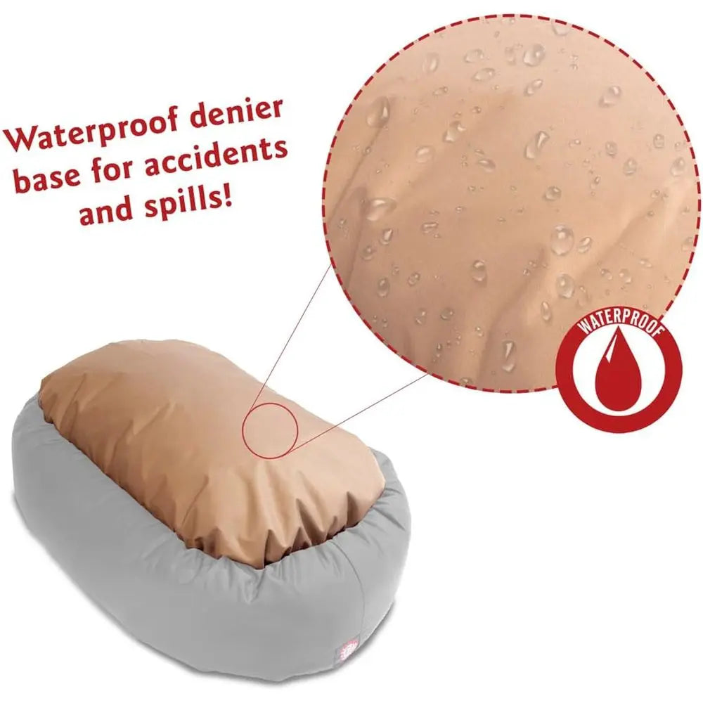 Large 40 Washable Donut Dog Bed - Soft, Spine-Supporting Round Mat for Dogs