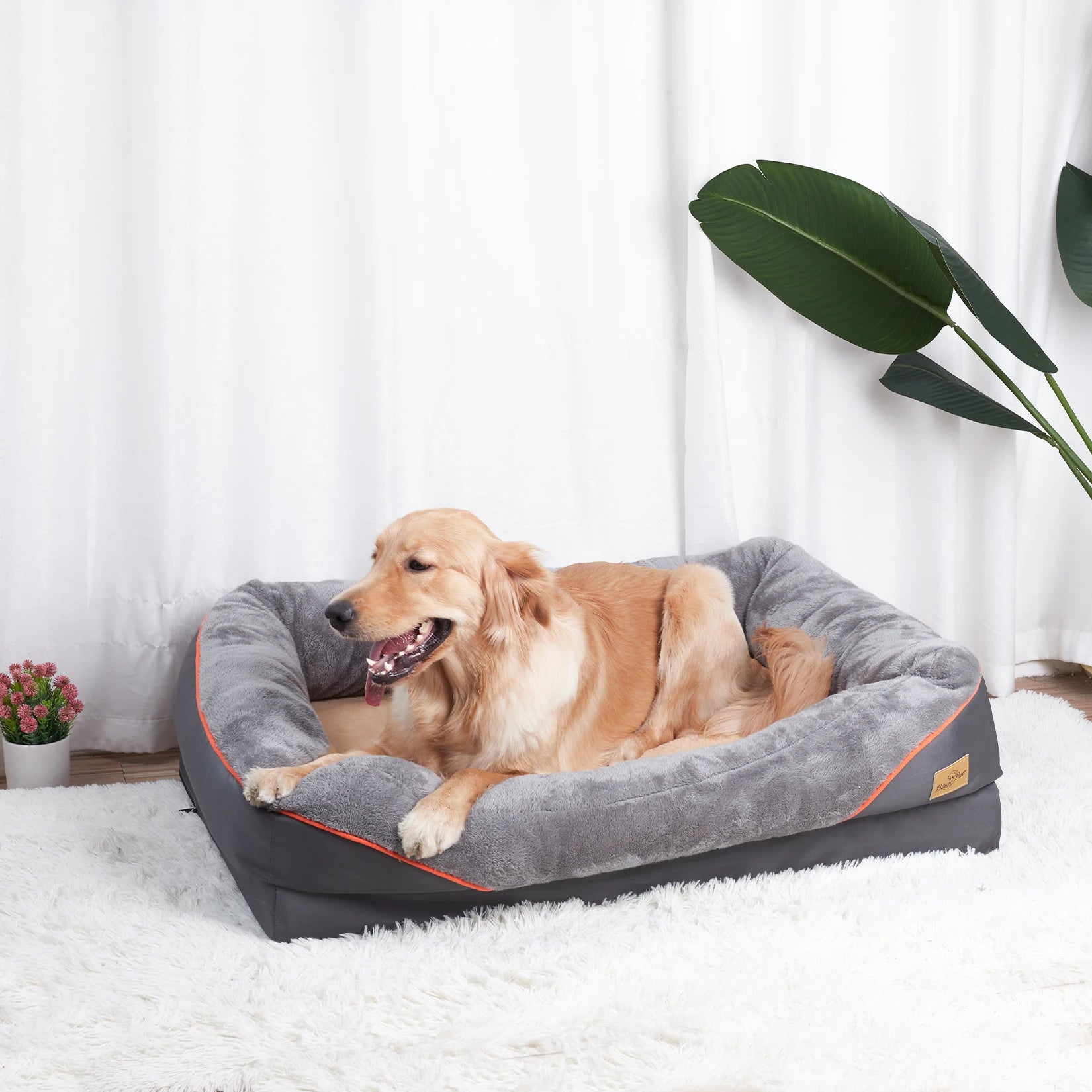 Large Dog Bed Soft Comfortable Anti Allergy Warm Fleece Removable Washable Cover