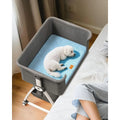 Elevated Adjustable Pet Bed for Small to Medium Dogs and Cats, Removable Cover, Sides Included