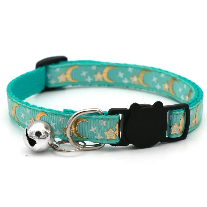 Pet Collar With Bell Cartoon Footprint, Adjustable Safety Bell Ring Necklace