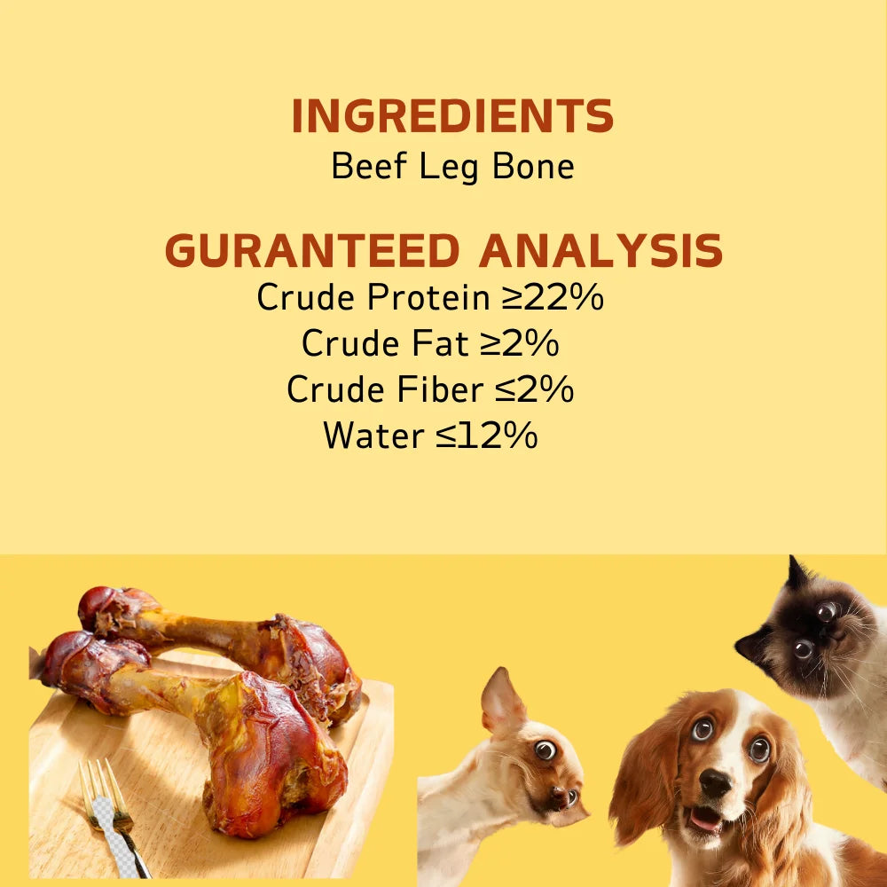 5.29-6.70oz/ Large Cow Bone, All Natural Ingredients, Natural Dog Treats, Healthy, Easily Digestible