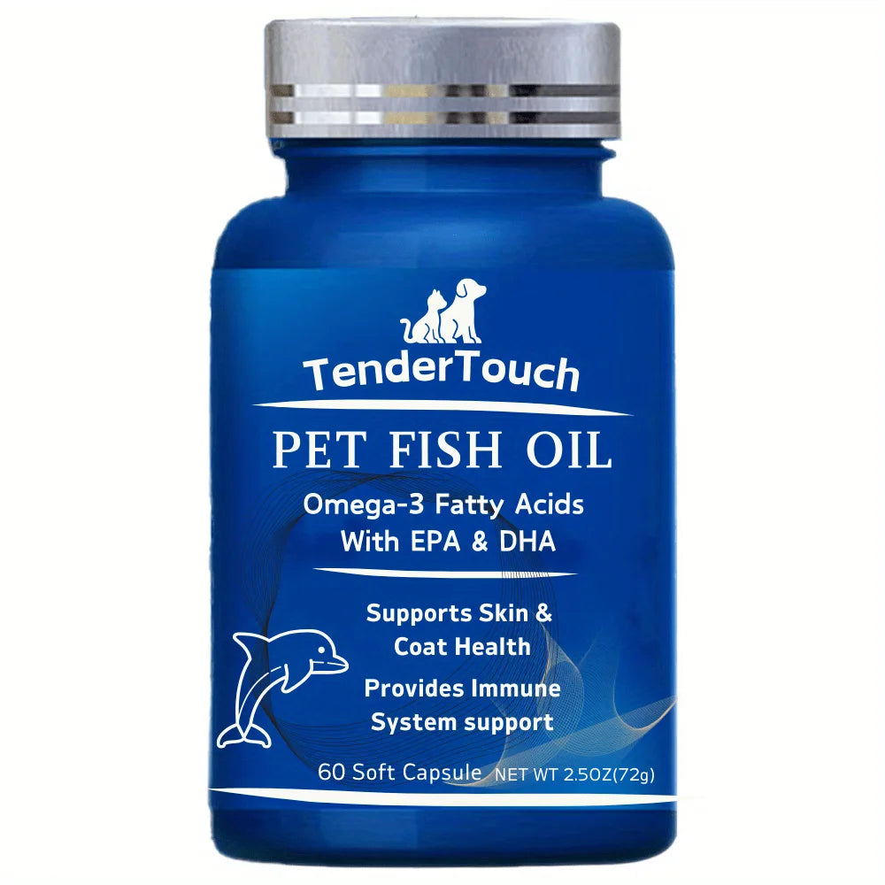 Amazing Omega 3 Fish Oil for Dogs and Cats - Omega 3 for Dogs and Cats Shedding and Skin Health