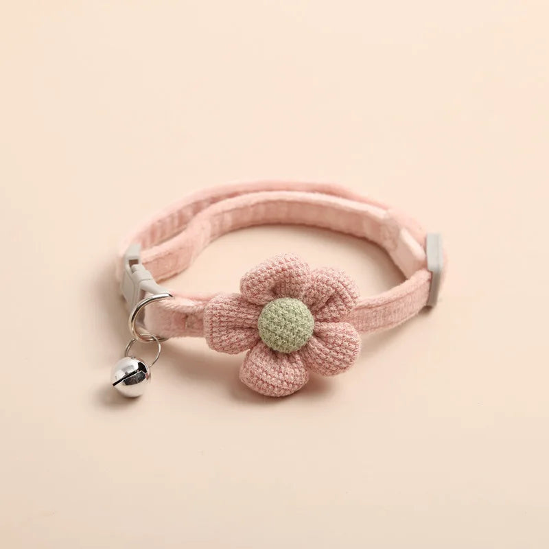 1Pc Cat Collar with Cute Flower  Adjustable Buckle Cat Collar