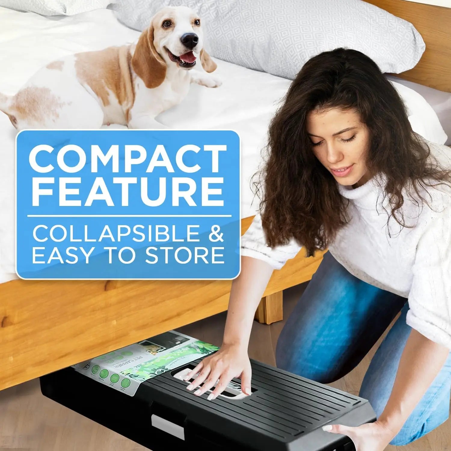 26" Collapsible Pet Carrier for Medium Cats & Dogs 360 Ventilation & Hard Plastic Walls