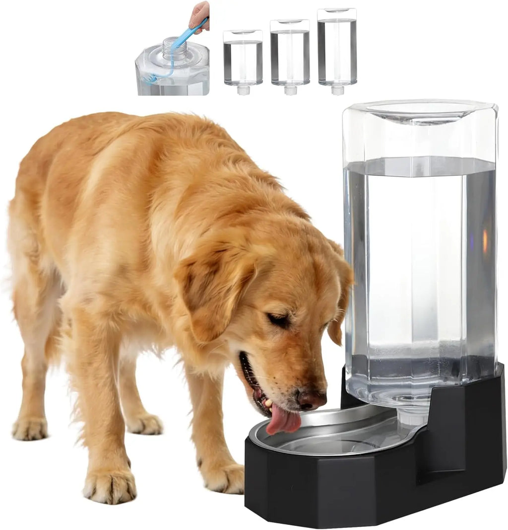 9L Automatic Pet Water Dispenser with Gravity Design for Multiple Dogs