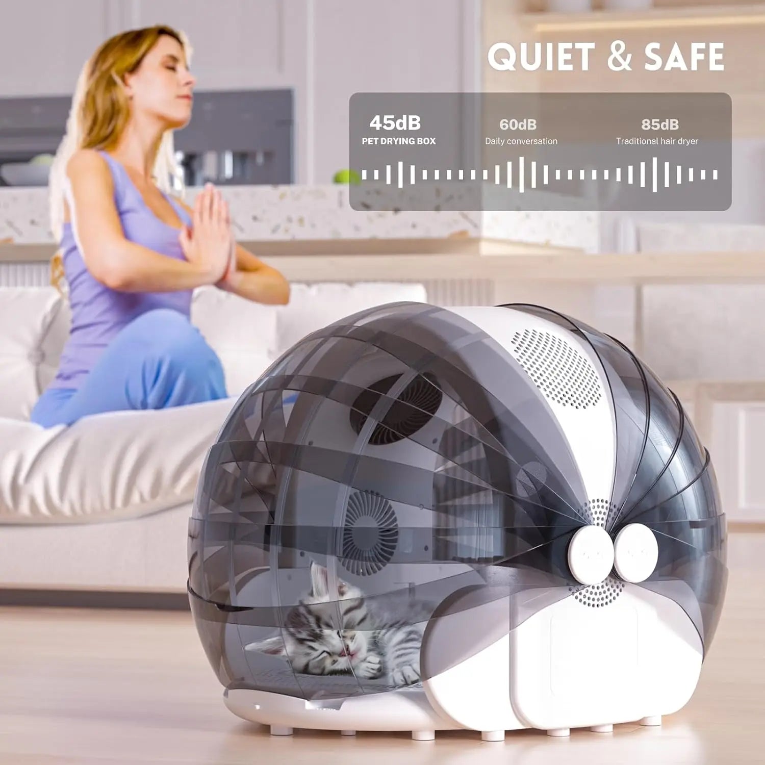 Automatic Pet Dryer Machine Cat Dogs Smart Dryer Water Blower Adjustable Blow-Dryer for Pet Grooming