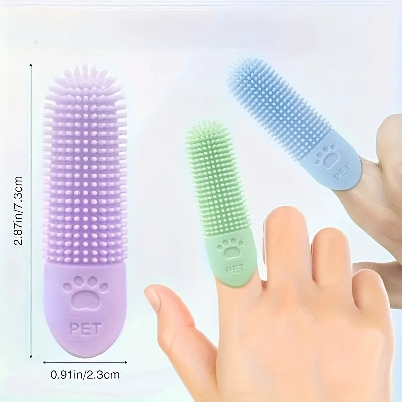 Soft Silicone Dog Toothbrush 360° Finger Toothbrush for Dogs/Cats