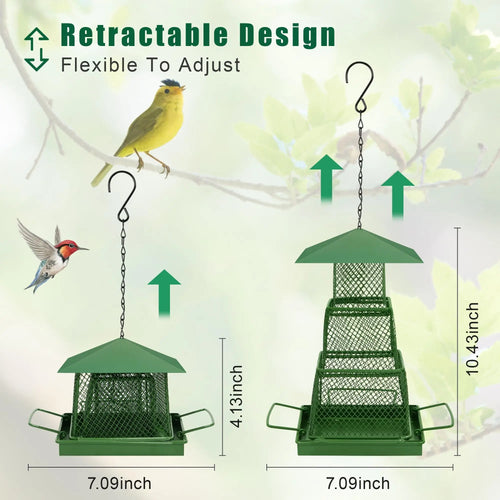 "Seed-Saving" Heavy-Duty Outdoor Bird Feeder - Squirrel Proof
