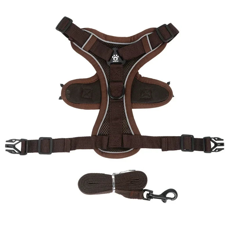No Pull Dog Harness and Leash Set Adjustable Pet Harness Vest Reflective