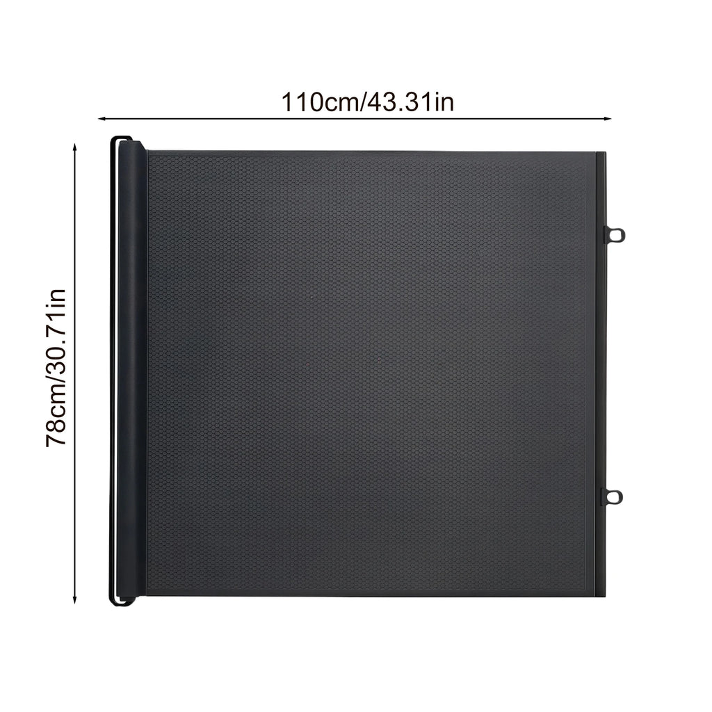 49 Inch Retractable Baby Gate Punch-free Fence Childproof Net No-Drill Mesh Safety Barrier