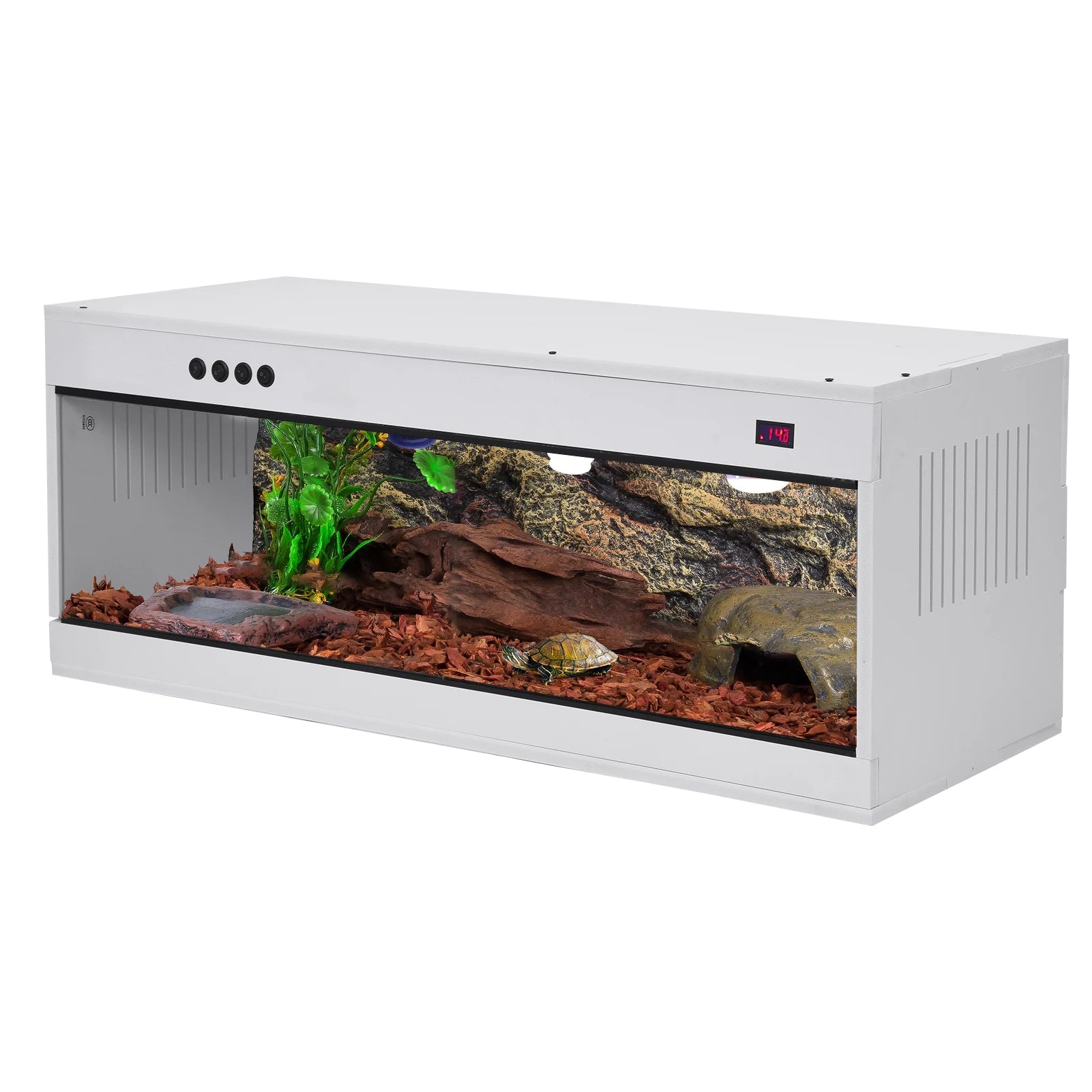 Reptile Enclosure Lizard Terrarium Tempered Glass Amphibians Enclosure for All Types