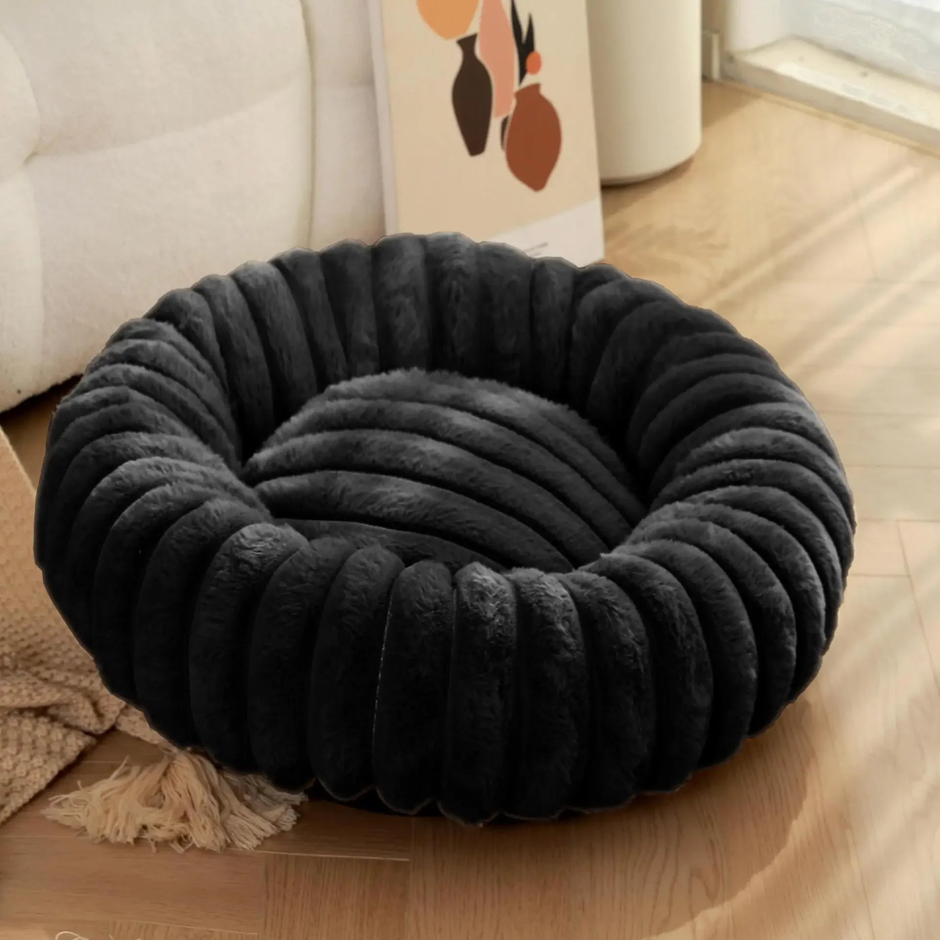 Round Pet Bed for Dog Bed Super Soft Cat/Dog Bed Winter Warm Sleeping