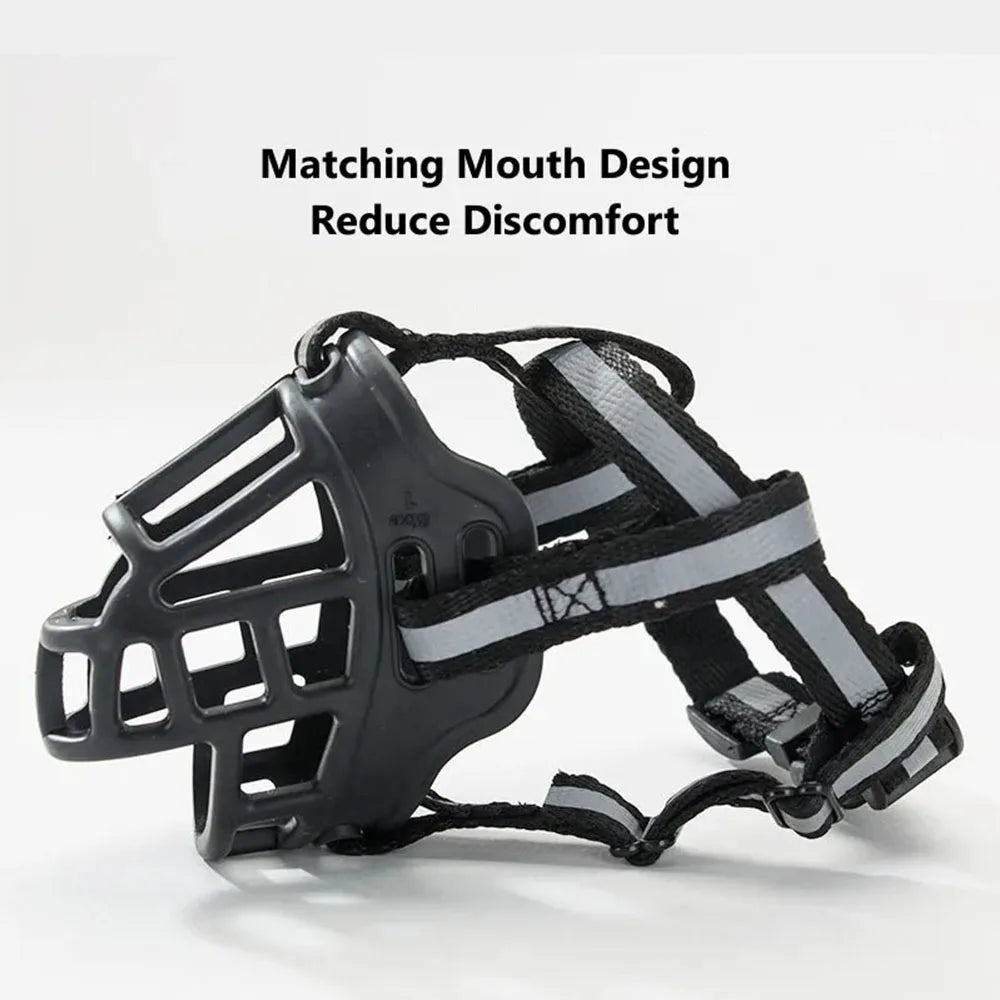 Soft Silicone Pet Dog Muzzle, Anti-biting Chewing Mask, Breathable Basket Dog Muzzle