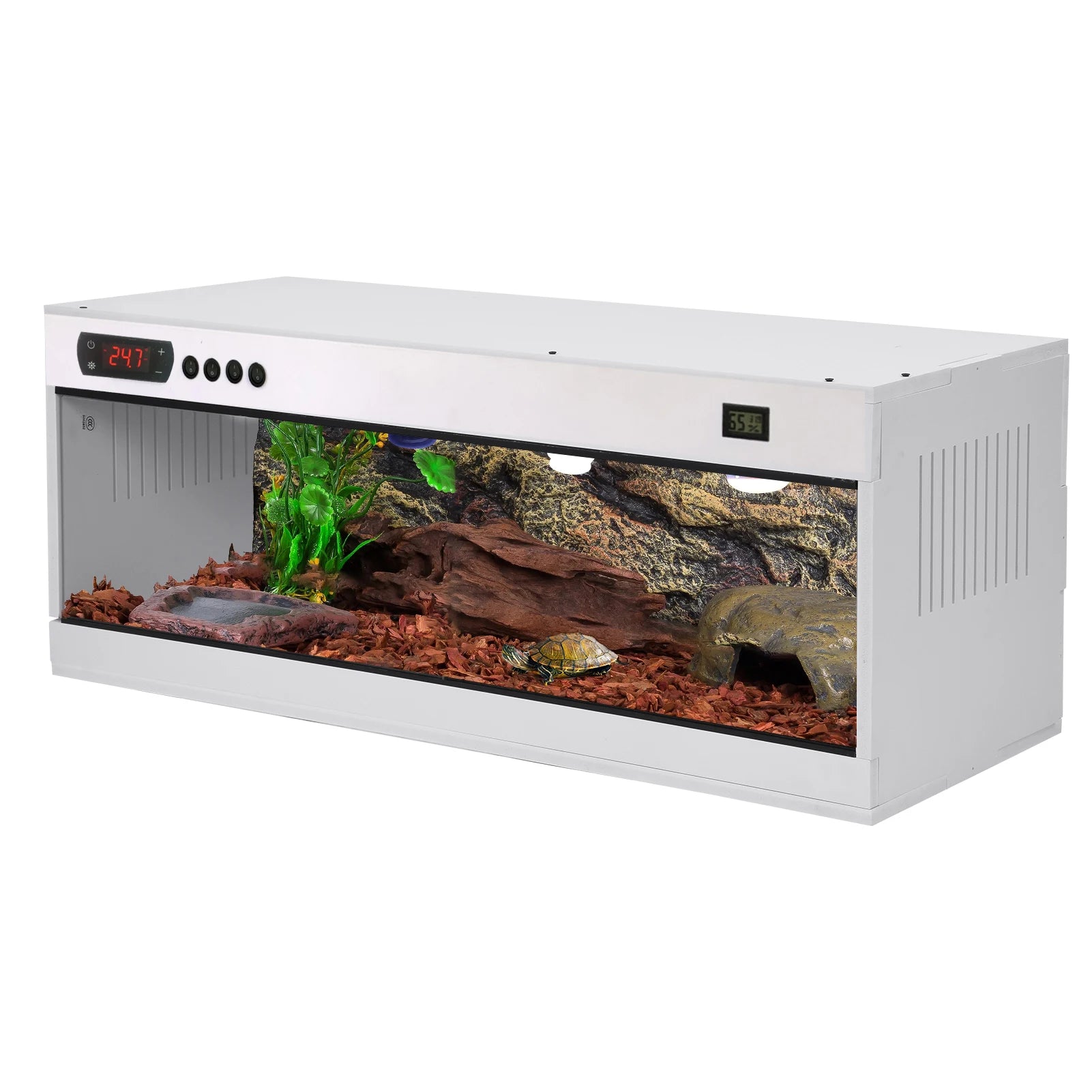 Reptile Enclosure Lizard Terrarium Tempered Glass Amphibians Enclosure for All Types