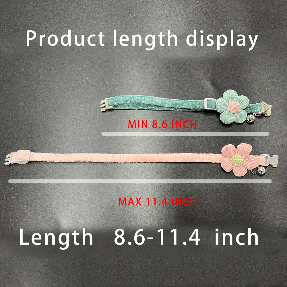 1Pc Cat Collar with Cute Flower  Adjustable Buckle Cat Collar
