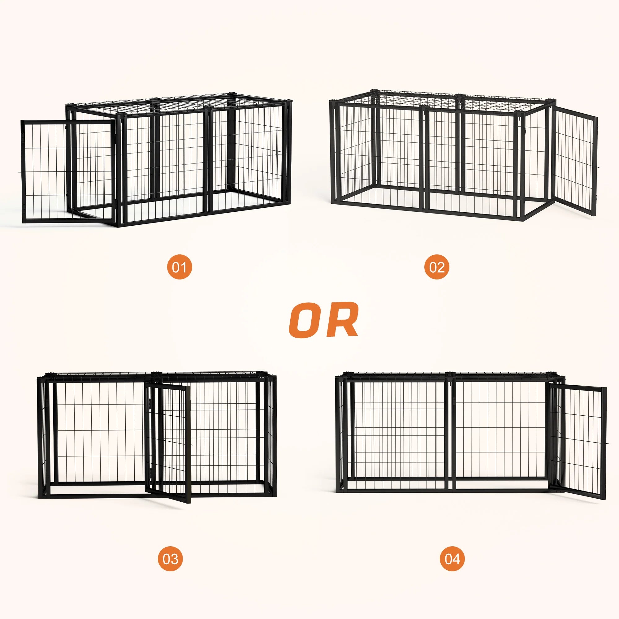 Dog Kennel  Black.47.2"L x 22"W x 24"H.