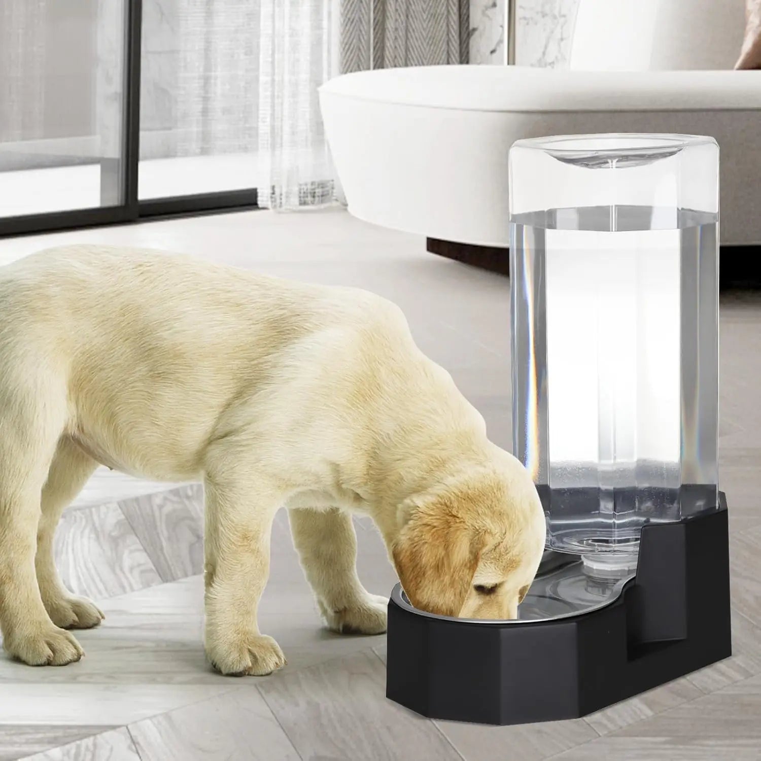 9L Automatic Pet Water Dispenser with Gravity Design for Multiple Dogs