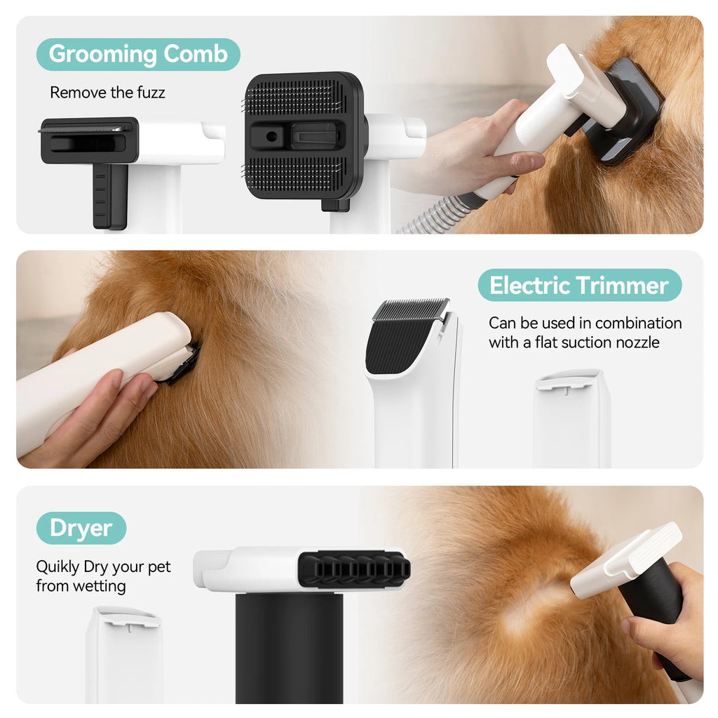 Vacuum Cleaner & Hair Dryer, Adjustable Speed and Temperature, 5 Proven Care Tools