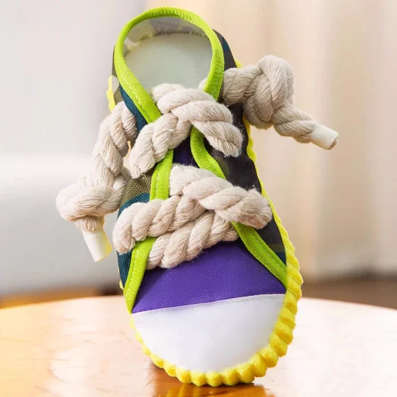 Dog Squeak Toy Teeth With Cotton Rope Pet Chewing Toys