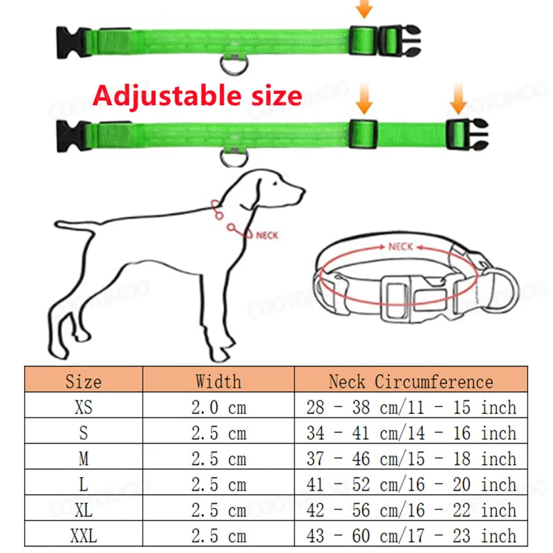3 Modes Dog Luminous Charge Collar Loss Prevention Collar/Pet Accessories