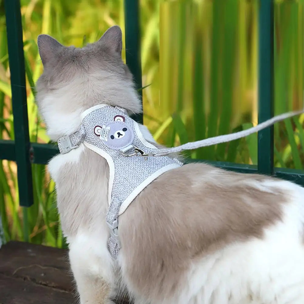 Undershirt Style Pet Leash, Adjustable Cat Dog Harness, Breathable Leash