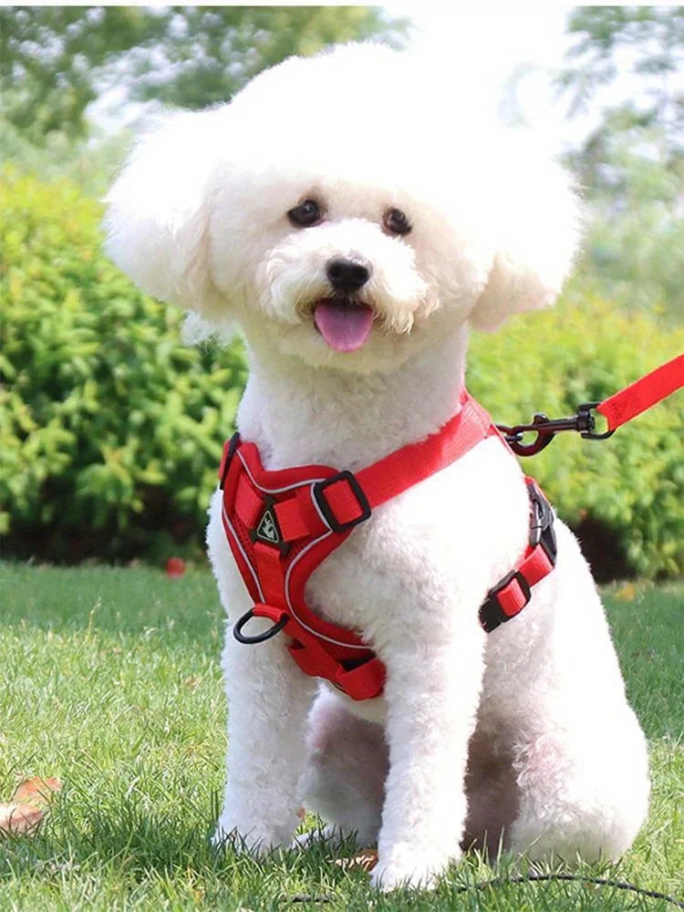 No Pull Dog Harness and Leash Set Adjustable Pet Harness Vest Reflective